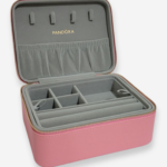 PORTA JÓIAS PAN ROSA E CINZA