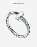 ANEL TIFF EM PRATA LEGÍTIMA CRAVEJADO