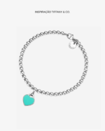PULSEIRA TIFF DE CONTAS PEQUENAS EM PRATA LEGÍTIMA