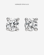 BRINCOS TIFF SOLITAIRE EM PLATINA