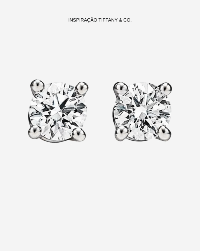 BRINCOS TIFF SOLITAIRE EM PLATINA - Imagem 1