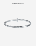 BRACELETE TIFF T1 EM PRATA LEGÍTIMA CRAVEJADO - Imagem 5