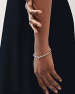 BRACELETE TIFF T1 EM PRATA LEGÍTIMA CRAVEJADO - Imagem 2