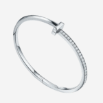 BRACELETE TIFF T1 EM PRATA LEGÍTIMA CRAVEJADO