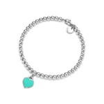 PULSEIRA TIFF DE CONTAS PEQUENAS EM PRATA LEGÍTIMA - Imagem 2