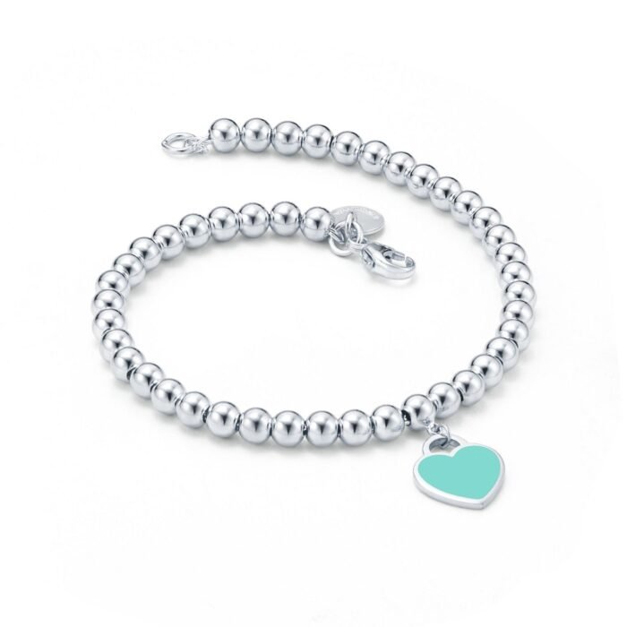 PULSEIRA TIFF DE CONTAS PEQUENAS EM PRATA LEGÍTIMA - Imagem 3